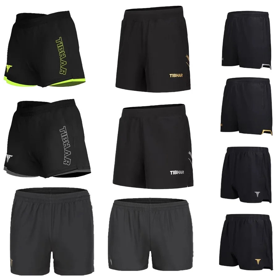 TIBHAR Table Tennis Shorts Sweat Wicking Competition Pants Men's Women's Quick Dry New Breathable Sports Pants