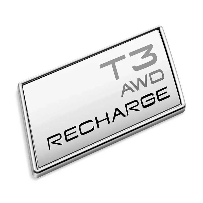 Car Metal Sticker Tail Trunk Badge Emblem for Volvo T5 AWD RECHARGE T4 T6 T7 T8 B5 B6 V40 S40 S60 XC60 Decoration