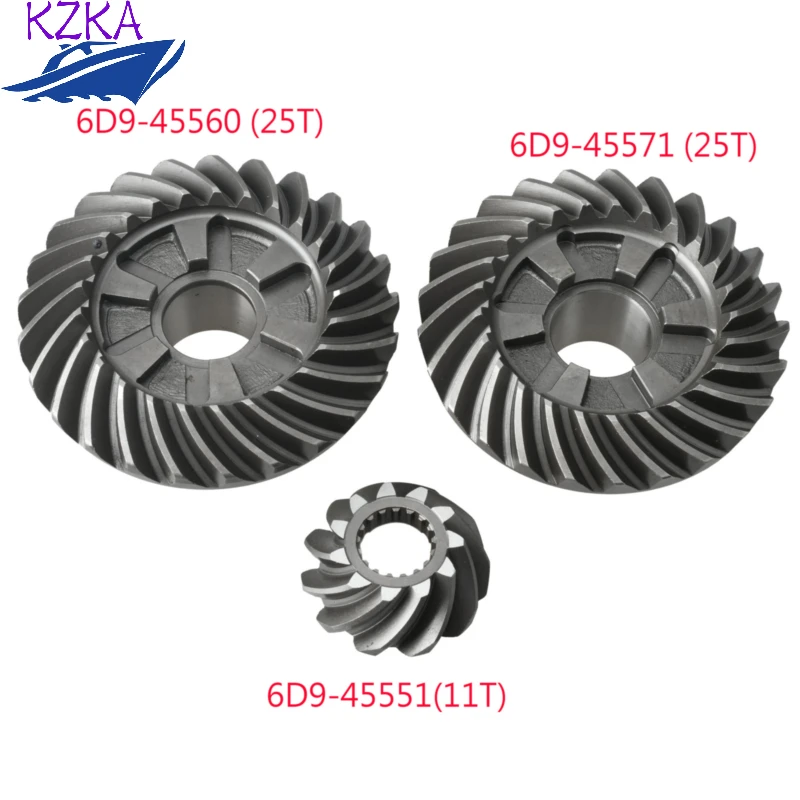 6D9 Gear Kit 6D9-45560 6D9-45551 6D9-45571 For Yamaha 4 Stroke F75 F80 F90 F100 25T/25T/11T Boat Motor 6D9-45560-71/51 Parts