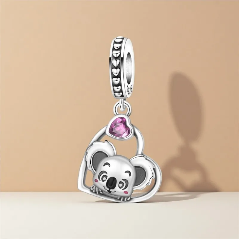 

MISEFF стерлингового серебра 925 пробы в форме сердца коала бусины кулон ожерелье подвески оригинальный браслет бусины DIY ювелирные изделия женские подарки