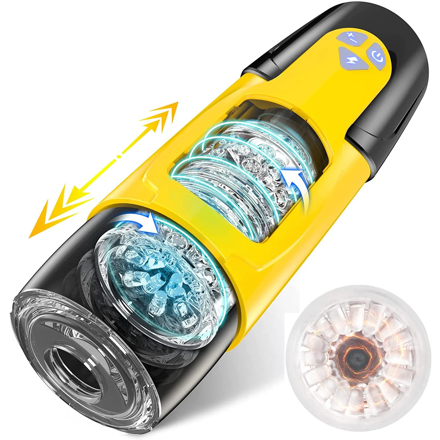 Male Masturbator Automatic Masturbators Cup with 7 Thrusting Rotating Modes for Penis Stimulation, Electric Pocket Pussy Stroker