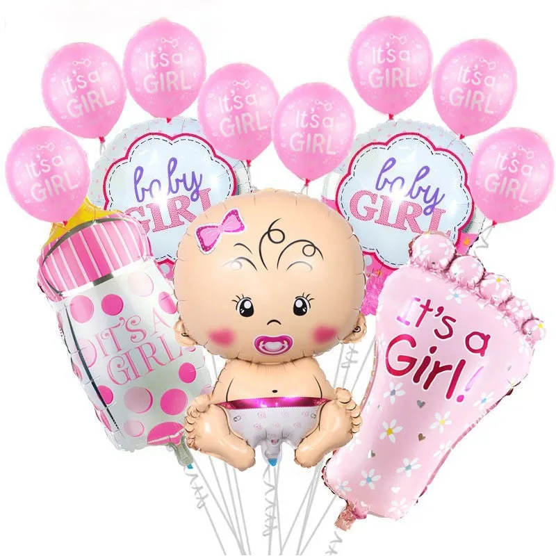 13 Stück Babyparty-Dekoration für Jungen und Mädchen, Es ist ein Junge, es ist ein Mädchen, Baby-Luftballons, Geschlecht offenbaren, Kindergeburtstag, Taufe, Party – Detail 3