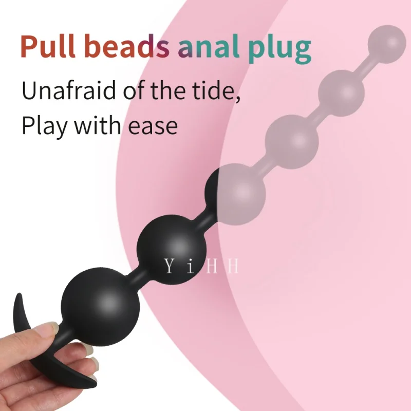 Silicone Anal Beads Long Butt Plug Prostate Massage Anal Stimulation Vaginal Balls Adult Sex Toys For Men Women Masturbation