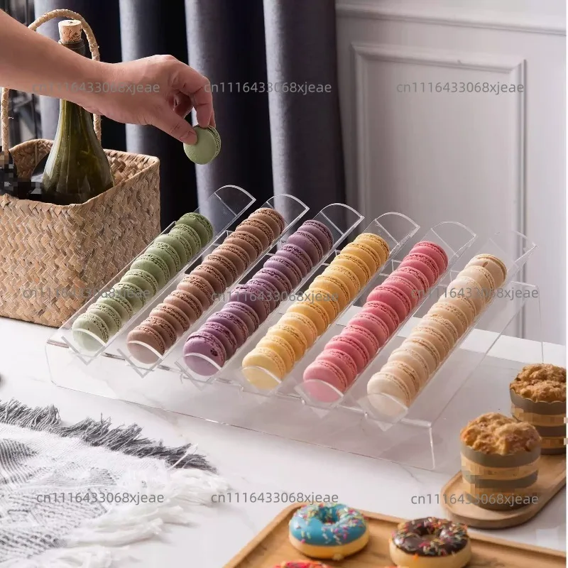 Minimalist Transparent Acrylic Dessert Display Stand Donut Biscuit Macaron Storage Tray Cake Pastry Rack