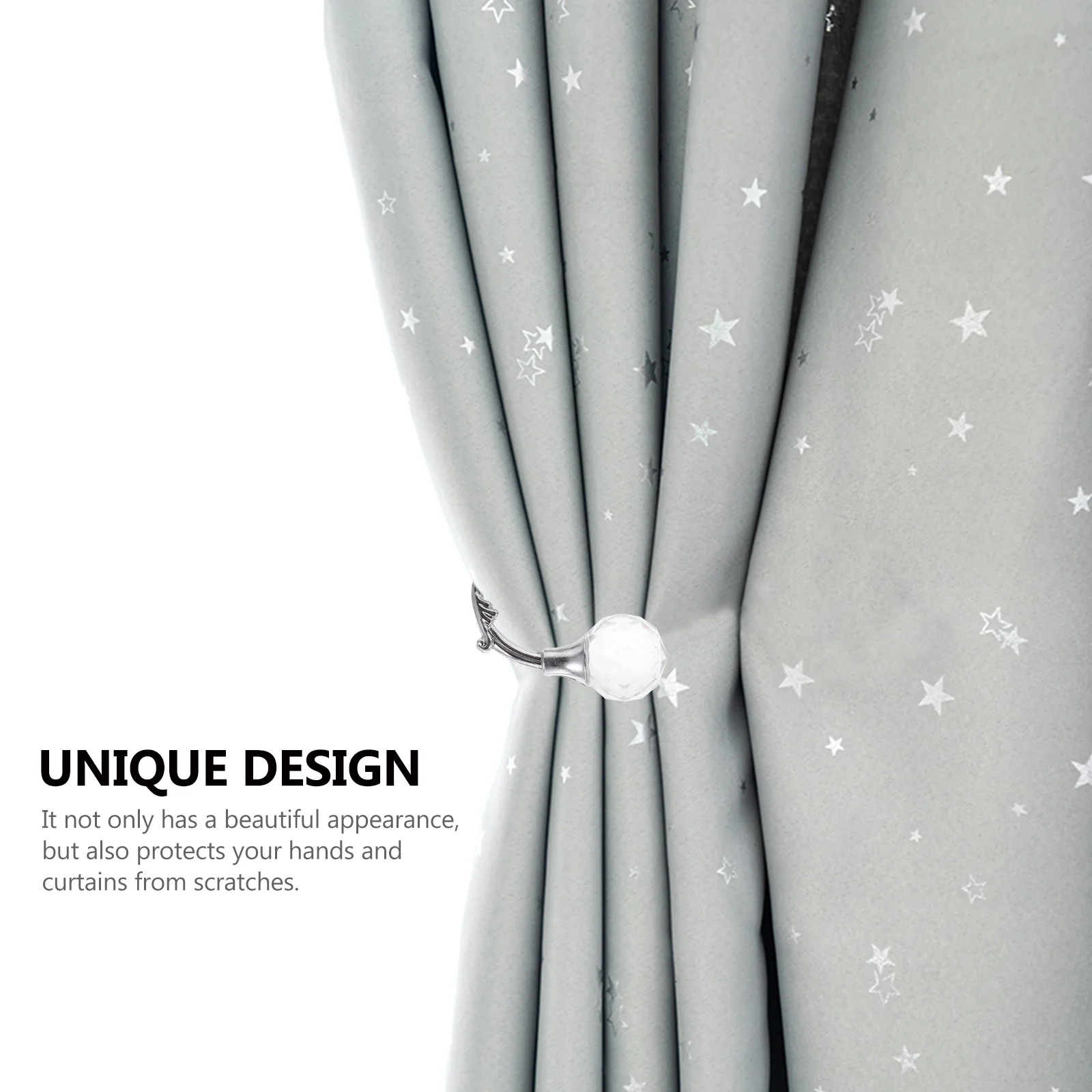 

1Pair Curtain Hooks Elegant Tassel Curtain Tiebacks Wall Hanger for Clothes Keys Hats Towels Modern Classic Room Decor Accessory