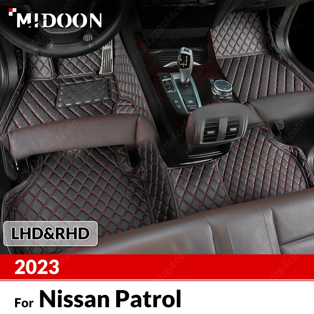 

Пользовательские автомобильные коврики для Nissan Patrol 7-Seat 2023, детали интерьера, аксессуары, защитные детали коврика