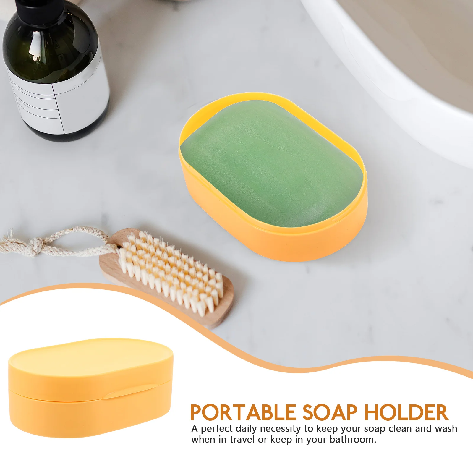 

Travel Soap Box with Lid Portable Soap Holder Compact Lightweight Container for Bathroom Shower Camping