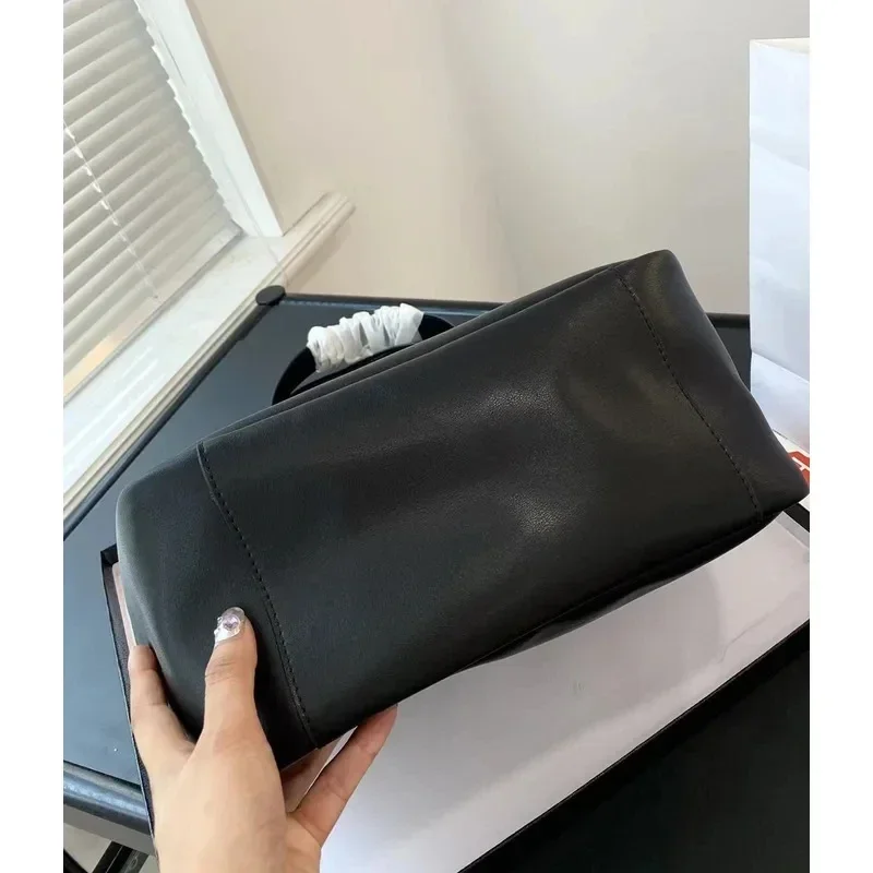 YS Real Leather 2024 New Handbag Horizontal Handheld Underarm Tote Large Capacity Shopping Women's Bag genuine leather