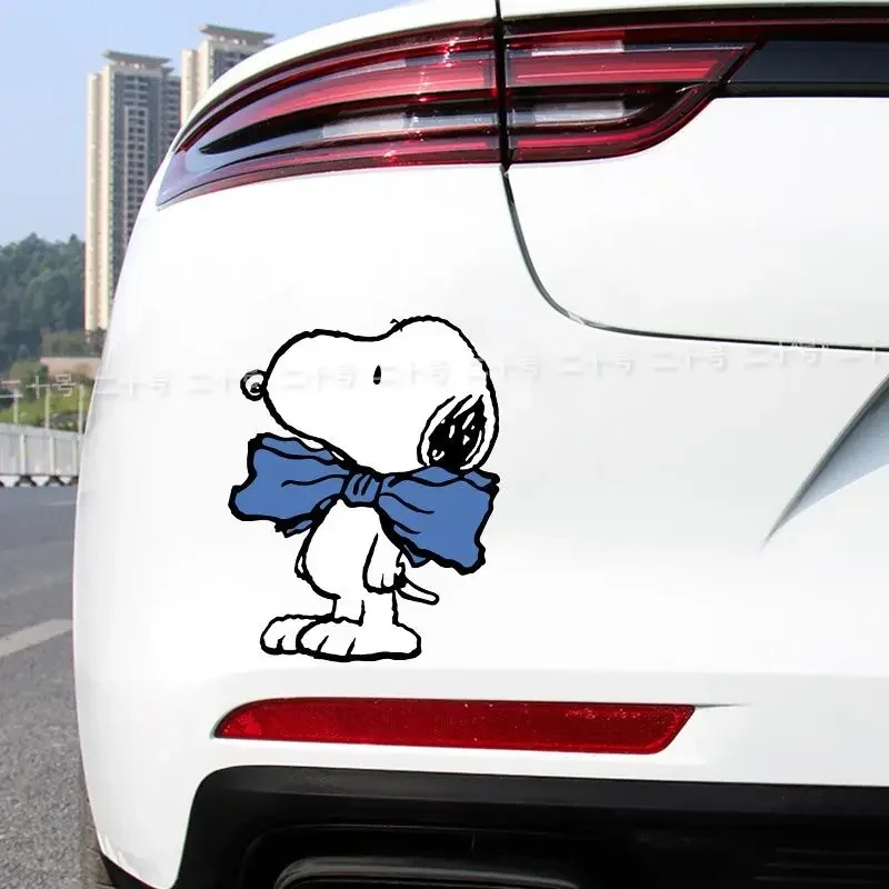 

Car Snoopy Cartoon Cartoon Sticker Kawaii Cover Scratches Creativity Decorate Pinup Picture Tags Cartoon Paster Decals Girl Gift