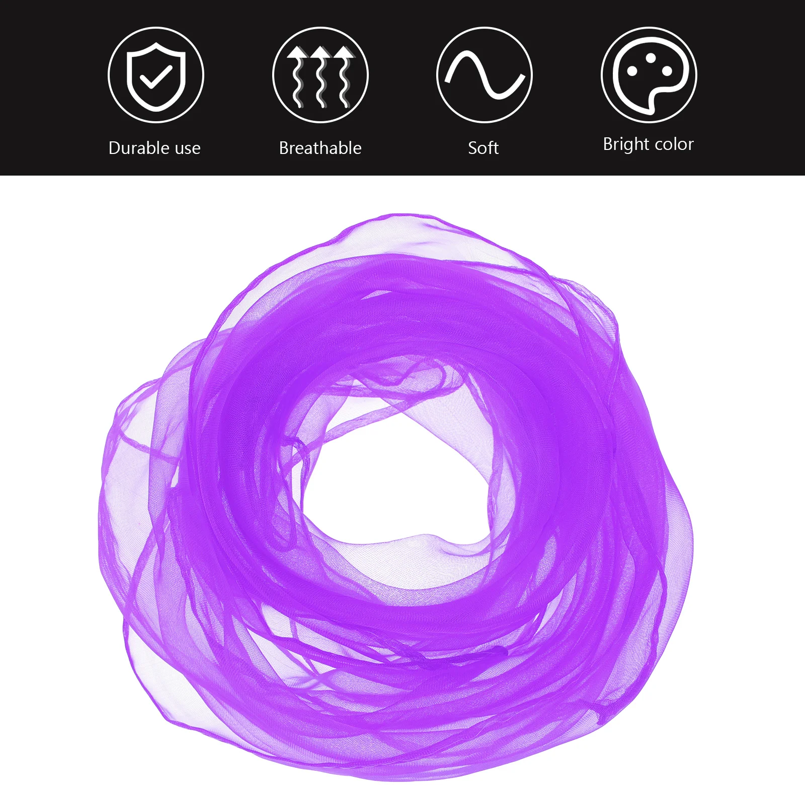 

10 Pcs Solid Color Square Scarf Dance Party Props Dancing Play Scarves Silk Outdoor for Parties Plain Chiffon Movement Women's