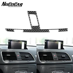 For Audi Q3 2015 2016 2017 2018 Carbon Fiber Central Control Instrument Air Outlet Car Interior Accessories Decorative Stickers