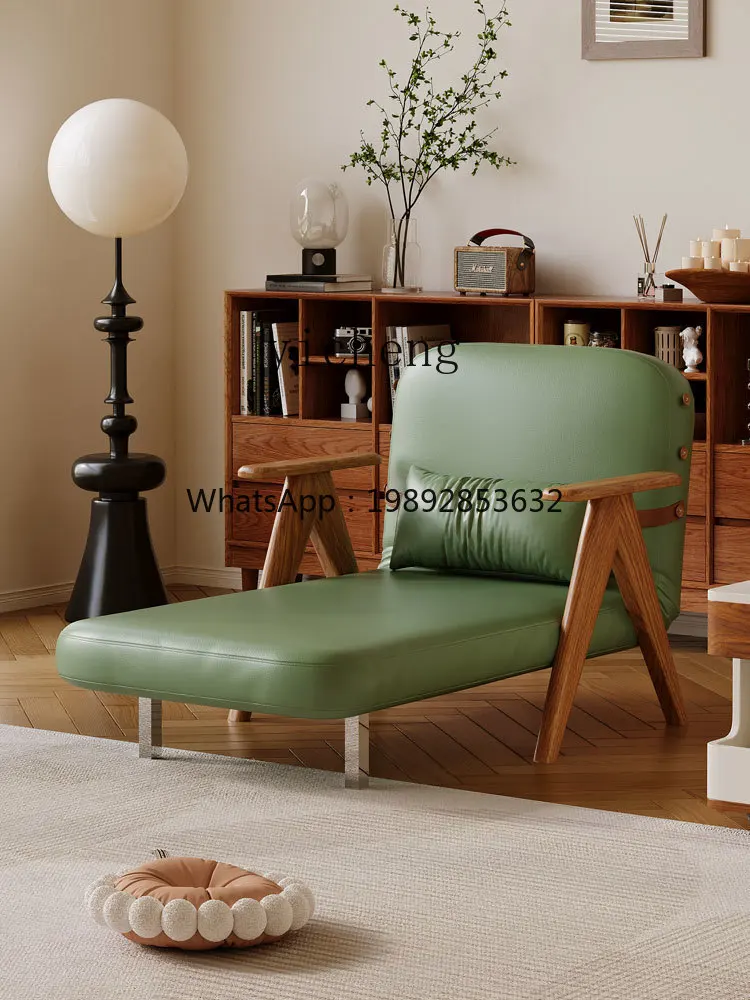 H3-19 retro adjustable folding sofa bed multi-functional solid wood sofa small apartment