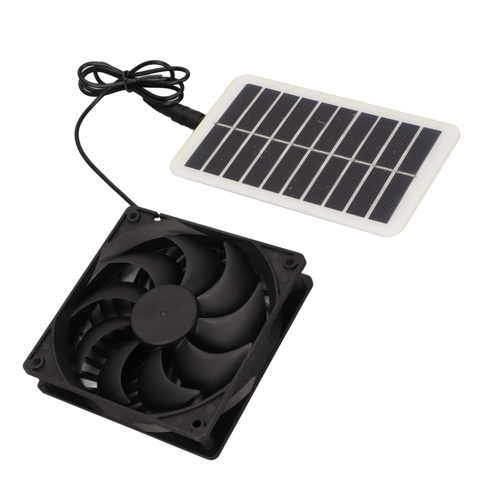 Solar Power Panel Exhaust Fan 15W Energy Saving Odor Removal Portable Solar Powered Air Extractor for Pet Houses RVs
