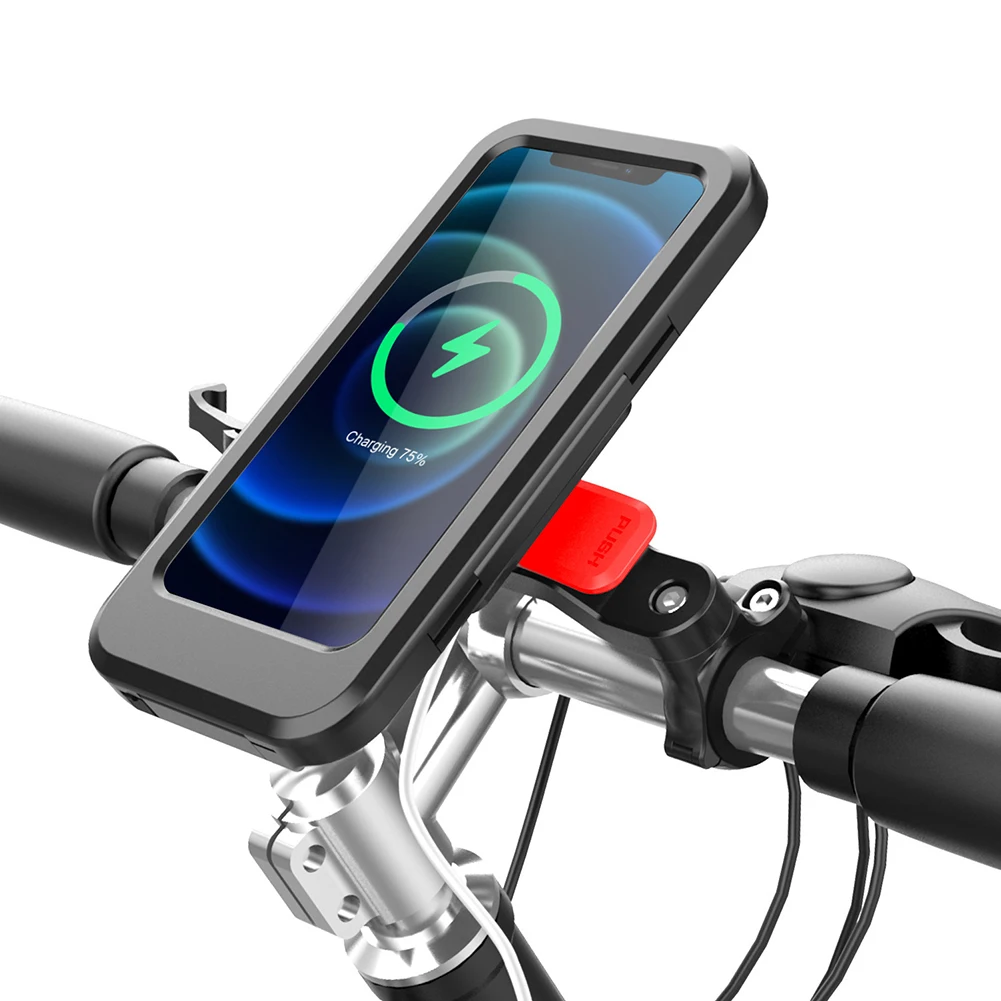

Bike Phone Support Waterproof Case Bike Motorcycle Handlebar Holder for Below 6.7 Inches Mobile Phone Mount Bag