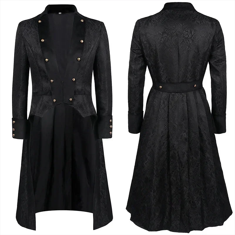 Producción Original 2026, Nuevo Abrigo Europeo y Americano, Estilo Steampunk Retro, Uniforme con Cuello Alto