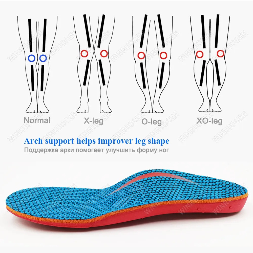 Picture 6: 1/2 Pairs Kids Flat Feet Orthotic Insoles Arch Support Plantar Fasciitis Heel Pain Relief for Children WINRUOCEN