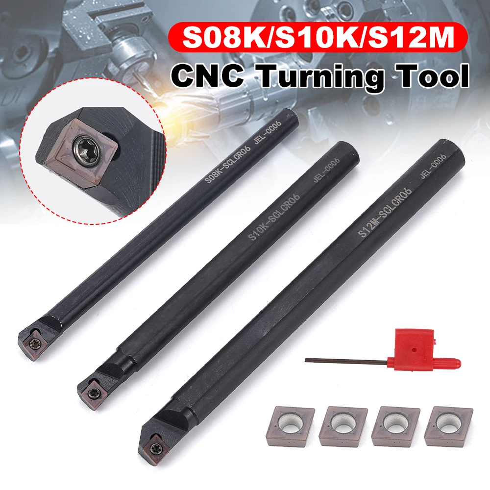 

Internal Turning Tool S08K-SCLCR06/S10K-SCLCR06/S12M-SCLCR06 Lathe Turning CNC Cutting Tool Cutter Bar