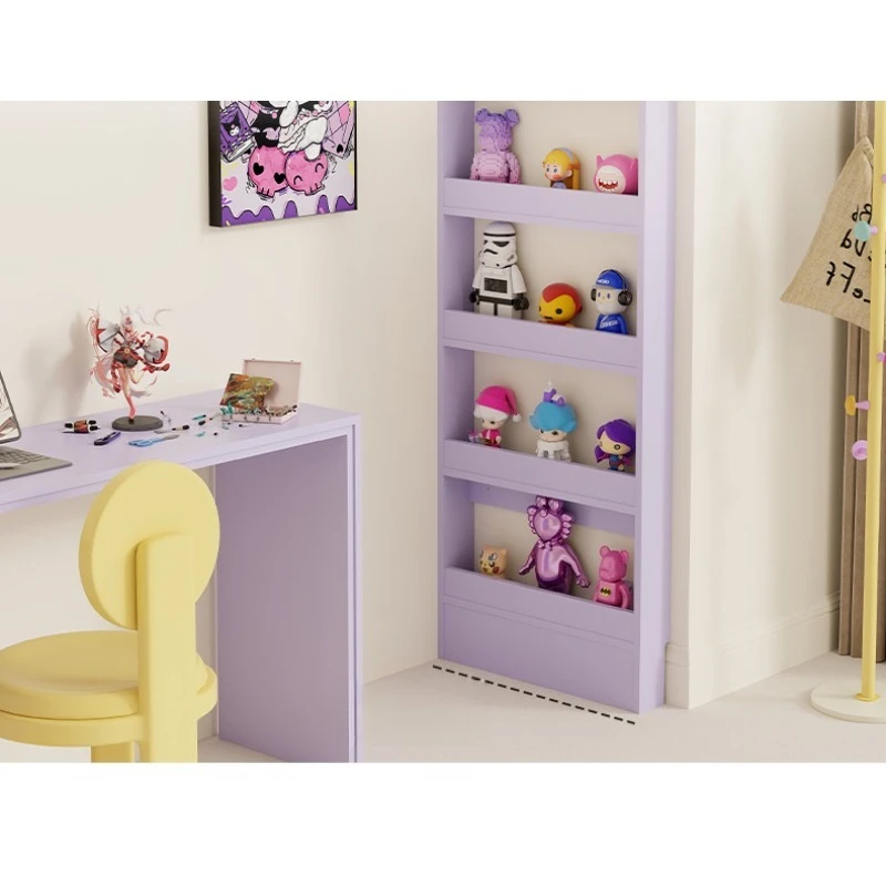 

Shelf Door Back Cabinet Dopamine Figure Storage Cabinet Purple Thin Cabinet