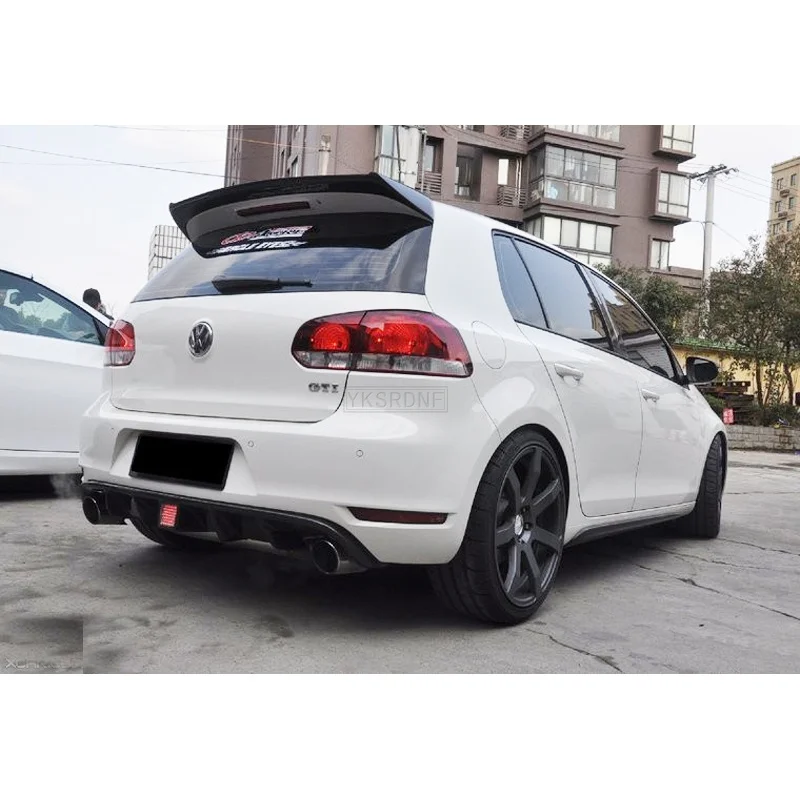 Car Styling for Volkswagen VW Golf 6 MK6 GTI R GTI/R20 Spoiler 2008-2013 ABS Plastic rear roof Trunk spoiler Wing