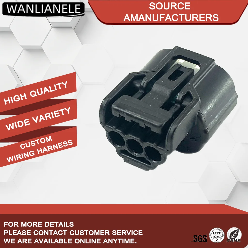 50 Sets 3 Pin Sealed Waterproof Female Automotive Electrical Plug Auto Connector Car Connector 6189-7037 6918-1833