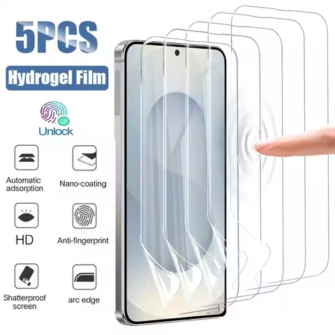 5PCS Hydrogel Film For Samsung Galaxy S21 S22 S23 S24 Plus S25 Ultra Edge Fe Screen Protector For Samsung A55 A35 A25 A15 A05S