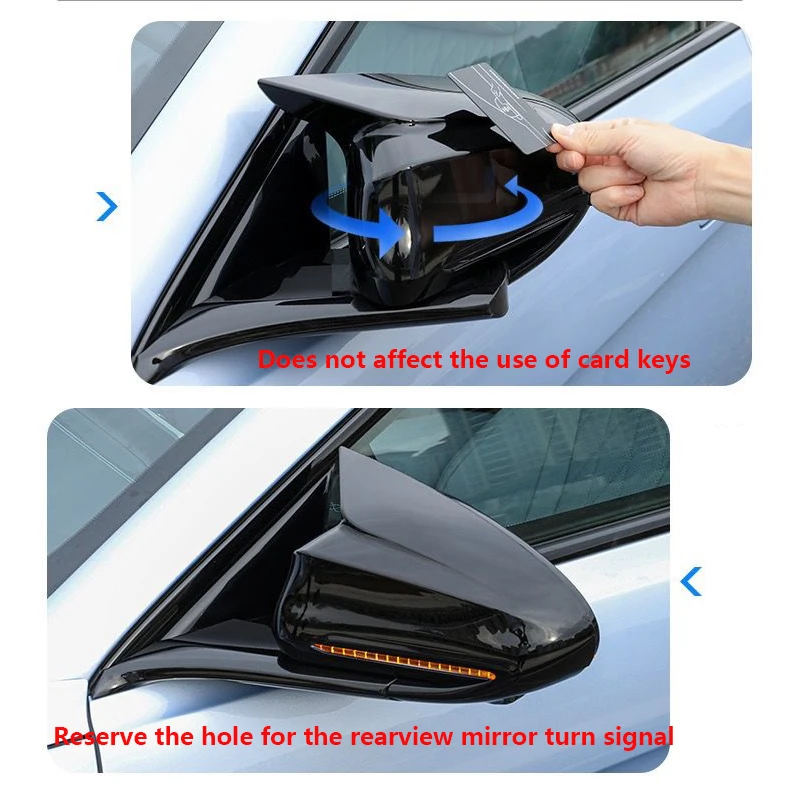 2pcs For BYD Seal Atto 4 2022 2023 2024  Car Rear View Rearview Side Glass Mirror Cover Trim Frame Side Mirror Caps Accessories