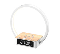 Lights For Home NEW BAHE Sensor Wake Up Night Light Dimmer Desk Alarm Clock Wireless Charger Led Bedside Table Lamp