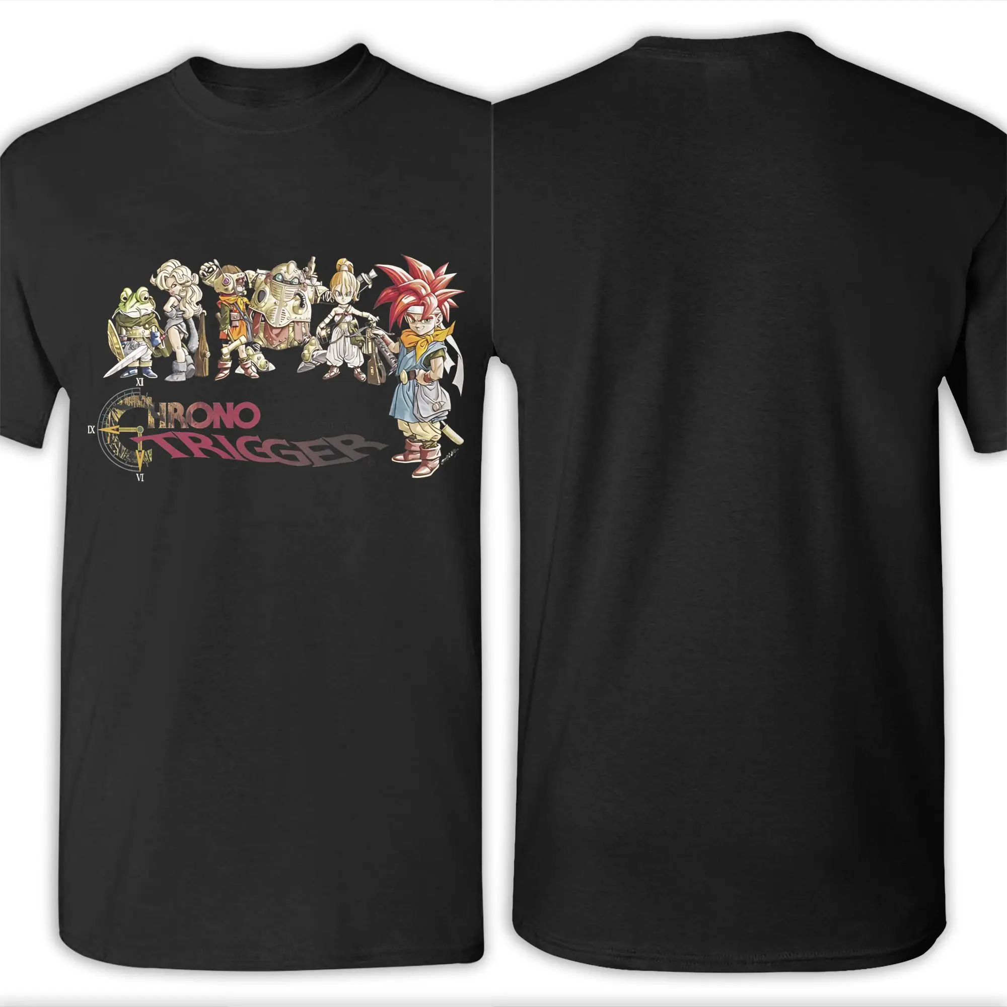 Chrono Trigger Logo Lustiges Grafik-T-Shirt aus 100 % Baumwolle. Chrono Trigger T-Shirts für Herren – Detail 6