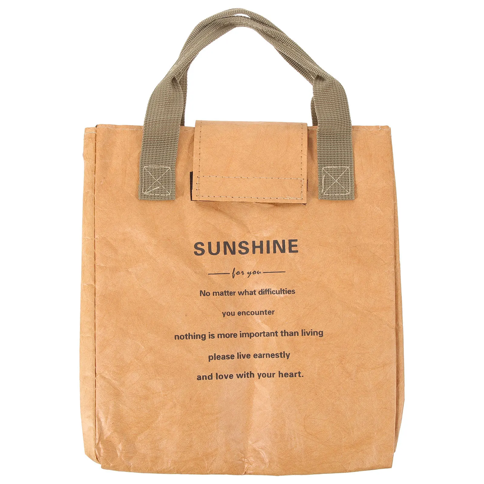 Bolsa de almacenamiento Bento, bolsa aislante para caja de comida y almuerzo, Material de papel Kraft reutilizable, portátil, soporte para lonchera de todos los estilos para el hogar