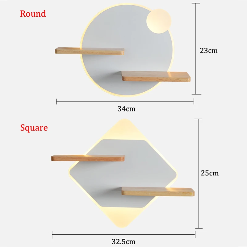 Скандинавская минималистисветодиодный светодиодная настенная лампа Полка на стенку кровати USB-зарядкой для телефона, современный светильник для