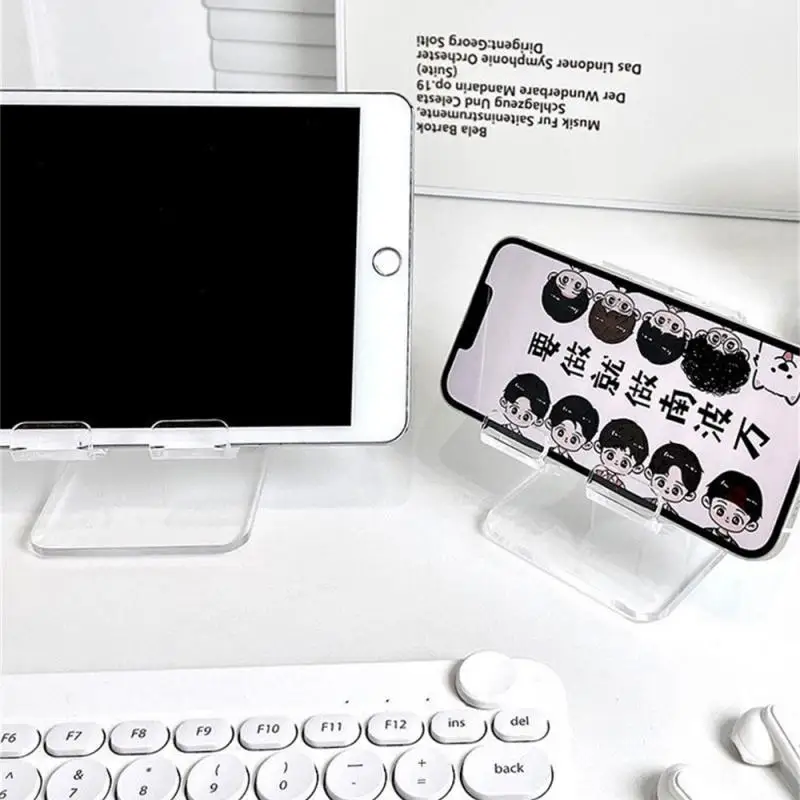 스탠드 액세서리용 아크릴 데스크탑 태블릿 PC 지지대 거치대, iPad Air 4 5 Mini 6 11 Mi Pad 휴대폰 크리스탈 브래킷