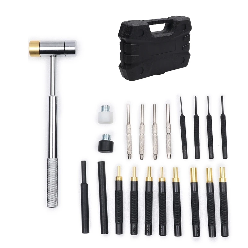 Roll Pin Set Double-Faced Metal Hammers Portable Hand Tool Starter Press Set Gunsmithing Hole