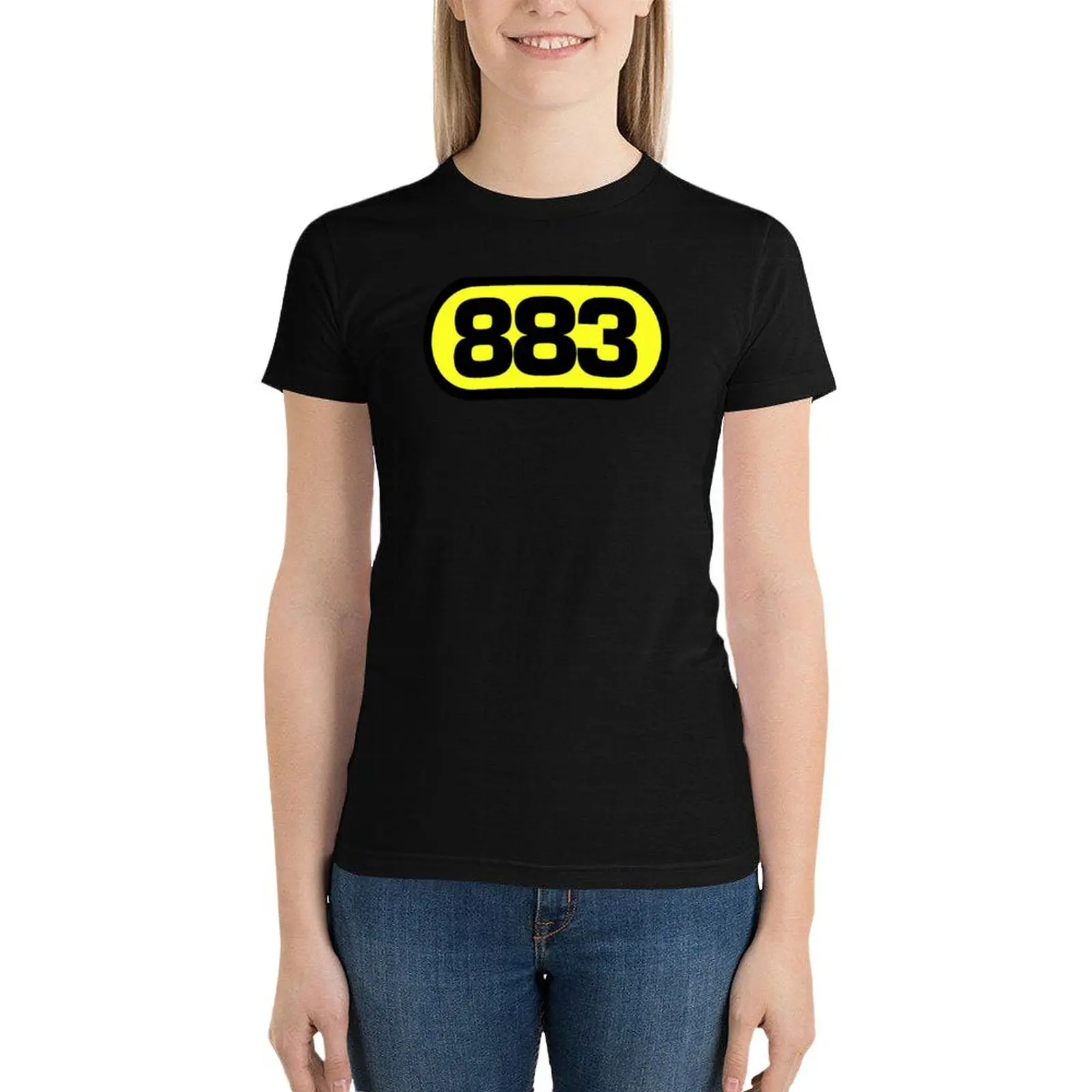 女性のマックスペザリと883のロゴ,女性のための本物の品質のTシャツ