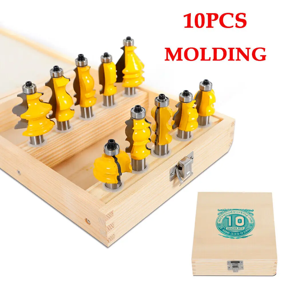 

Router Bit Set Corner Rounding Edge-Forming Roundover Beading Router Bit Set Woodworking Milling Cutter Tools