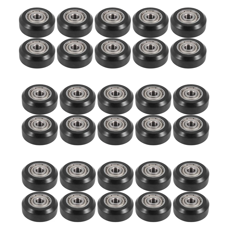 30Pcs Big Plastic Pulley Wheel With Bearing Idler Pulley Gear For 3D Printer