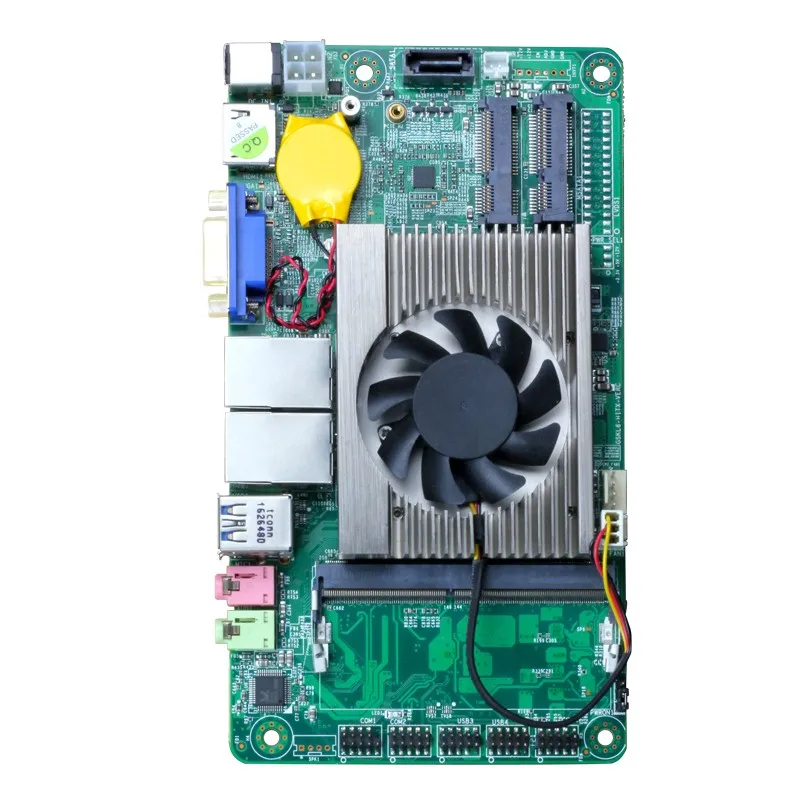 XCY Motherboard itx mini komputer All-in-one, Motherboard itx dengan prosesor Core i5 7200U VGA LVDS 8xUSB DDR3L mSATA Mini PCI-E WiFi