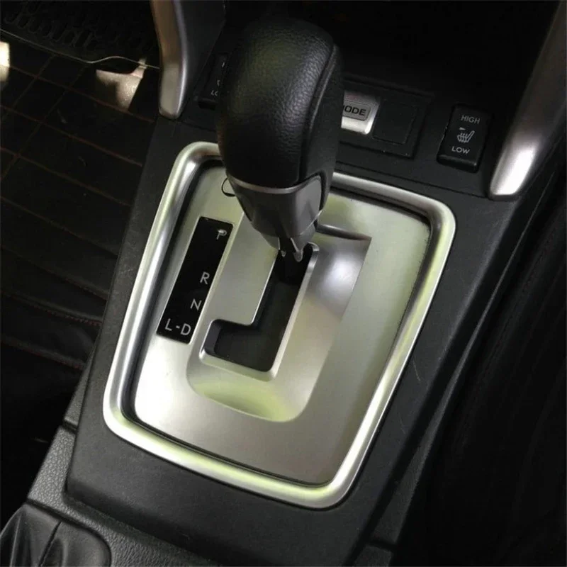 WELKINRY For Subaru Forester SJ 4th Generation 2013-2018 ABS Chrome Car Stick Gear Shift Level Table Base Pedestal Cover Trim