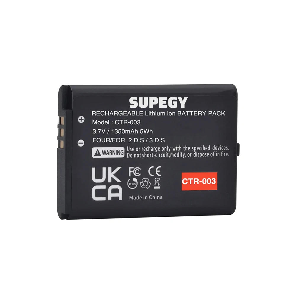 4X 1350mAh CTR 003 CTR-003 Rechargeable Battery Akkus for Nintendo 2DS,3DS 2DS XL CTR-A-AB Wireless Controller