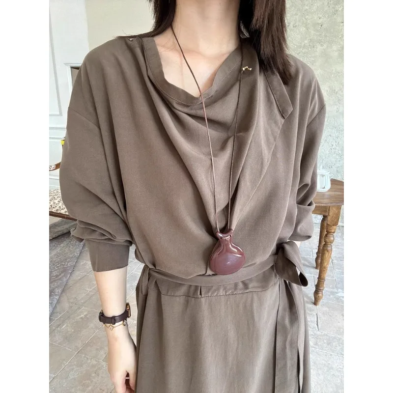 {Miss Jenny}Retro Flask Pendant Long Leather Cord Adjustable Necklace for Women Vintage Lucky Bag Pendant Sweater Necklace M563