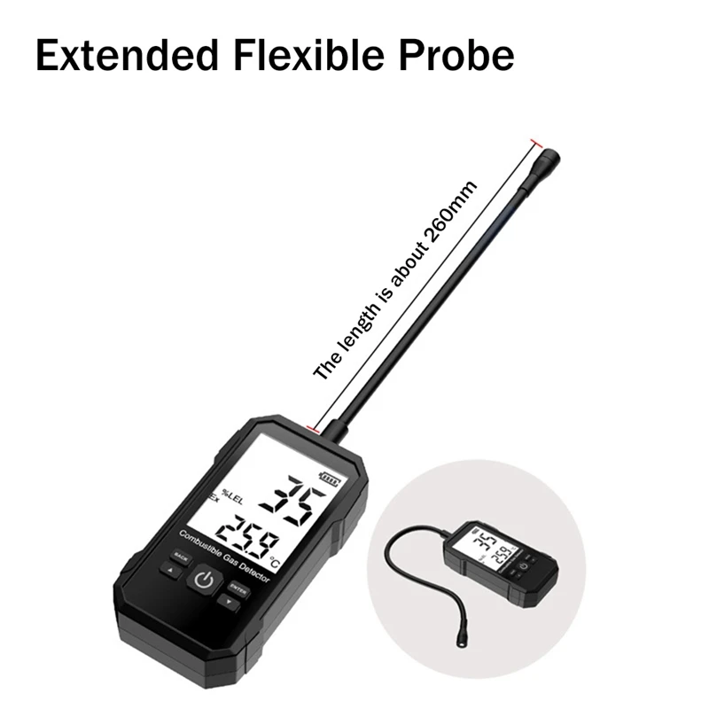 เครื่องตรวจจับแก๊สรั่วเครื่องวิเคราะห์มีเทนเชื้อเพลิงธรรมชาติเครื่องทดสอบแก๊สรั่วเซนเซอร์เสียงปลุกคู่ LCD แอลกอฮอล์เซ็นเซอร์แก๊สรั่ว