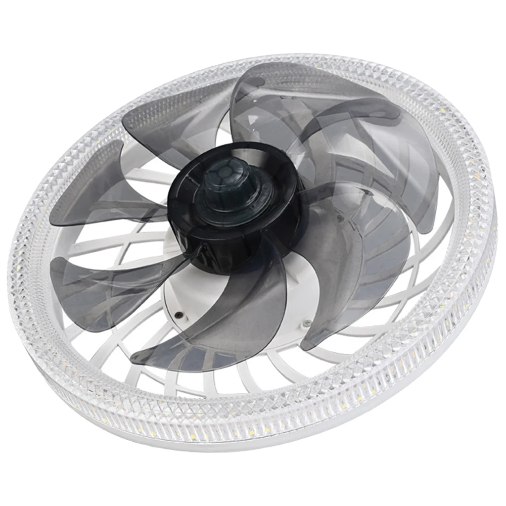 Imagem -06 - Flush Mount Led Ventilador de Teto Lâmpada Regulável Velocidades com Conversor Extensor Cores ac 85v265v