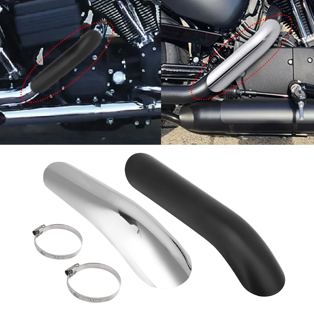 Exhaust Pipe Shield Heat Cover Motorcycle Muffler Protector Guard Accessories Motocross Universal For Harley Honda Yamaha Custom