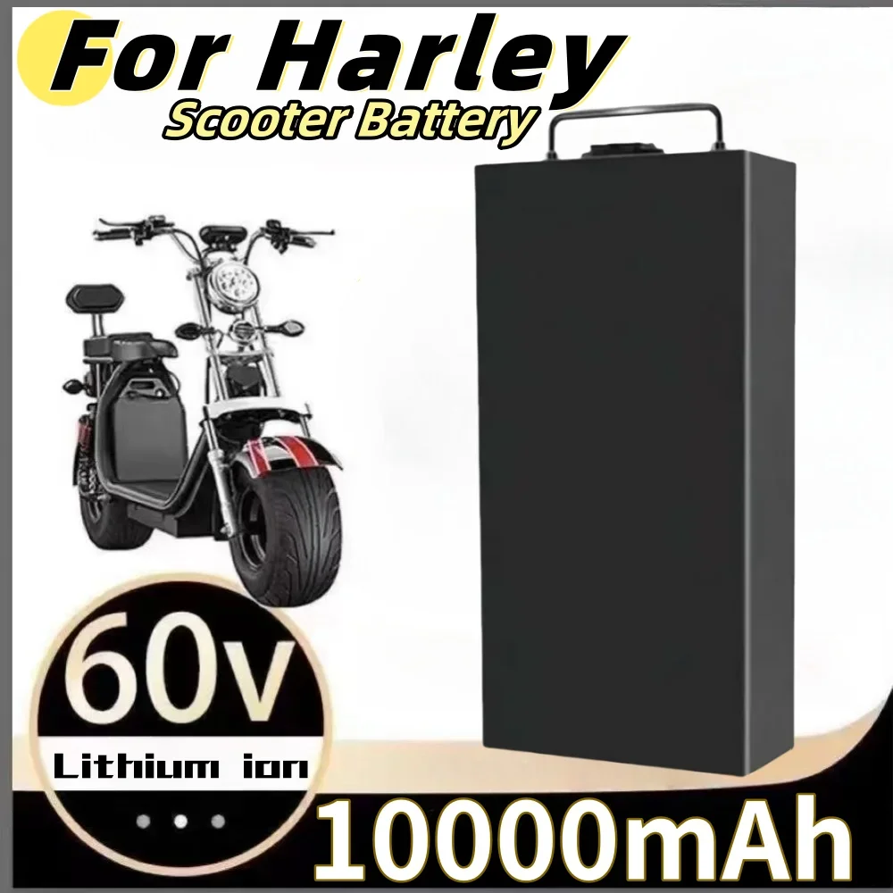 NEW 60V 18650 Battery for Harley Lithium battery 10Ah/10000mAh High power Waterproof Electric vehicle battery pack +charger