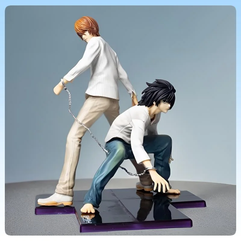 

22 см Light Yagami & L Lawliet Фигурка Two Genius Rivals Набор фигурок с эффектом сцены База GK Коллекционная модель Статуя Игрушка в подарок