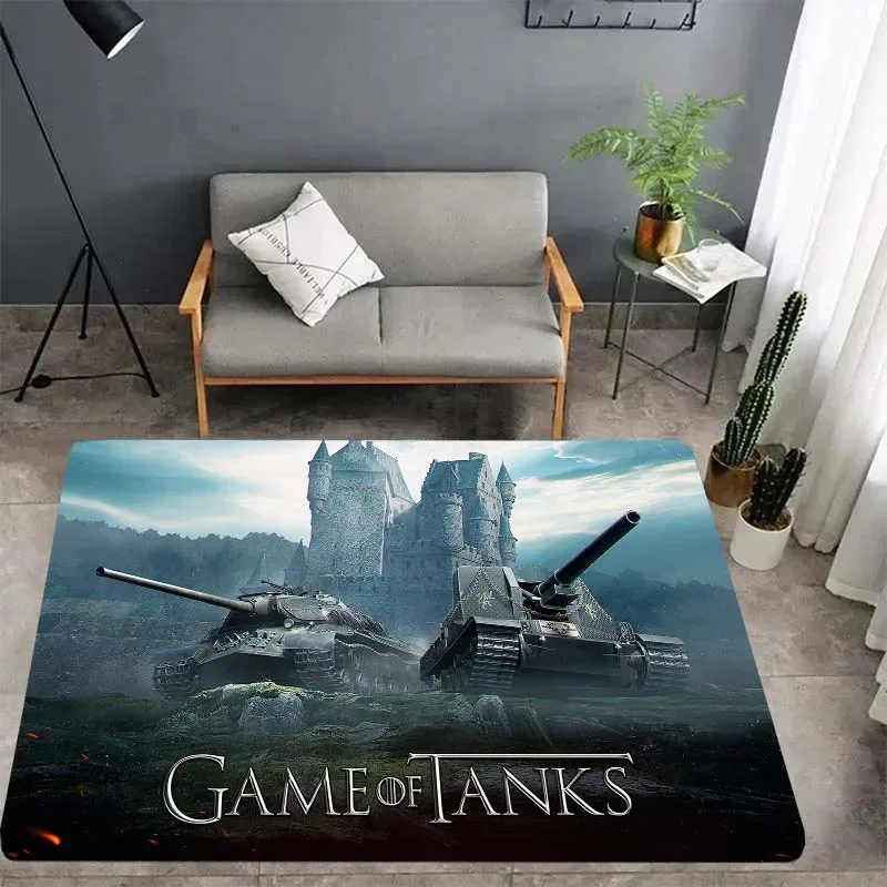 

3D game tank world carpet, living room bedroom housewares children room play mat, Bathroom Kitchen Carpet Christmas present