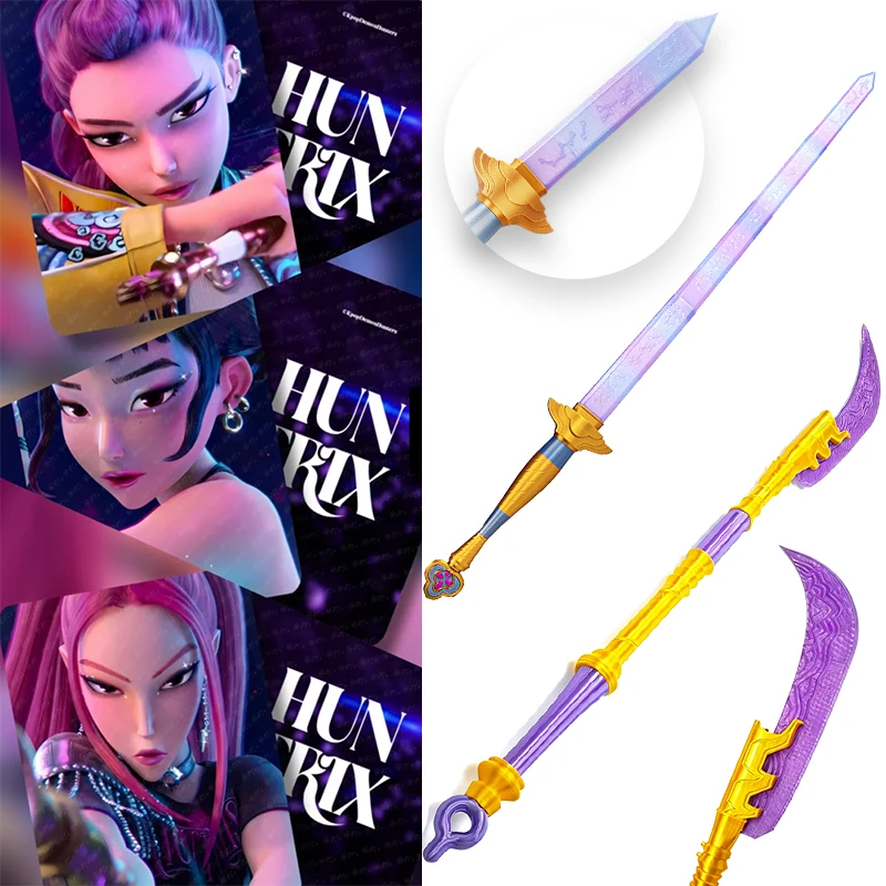 Cosplay Prop K-POP Demon Hunter Character Rumi Sword With Symbol Mira Long Knife Prop Accessories Costume Prop Gift