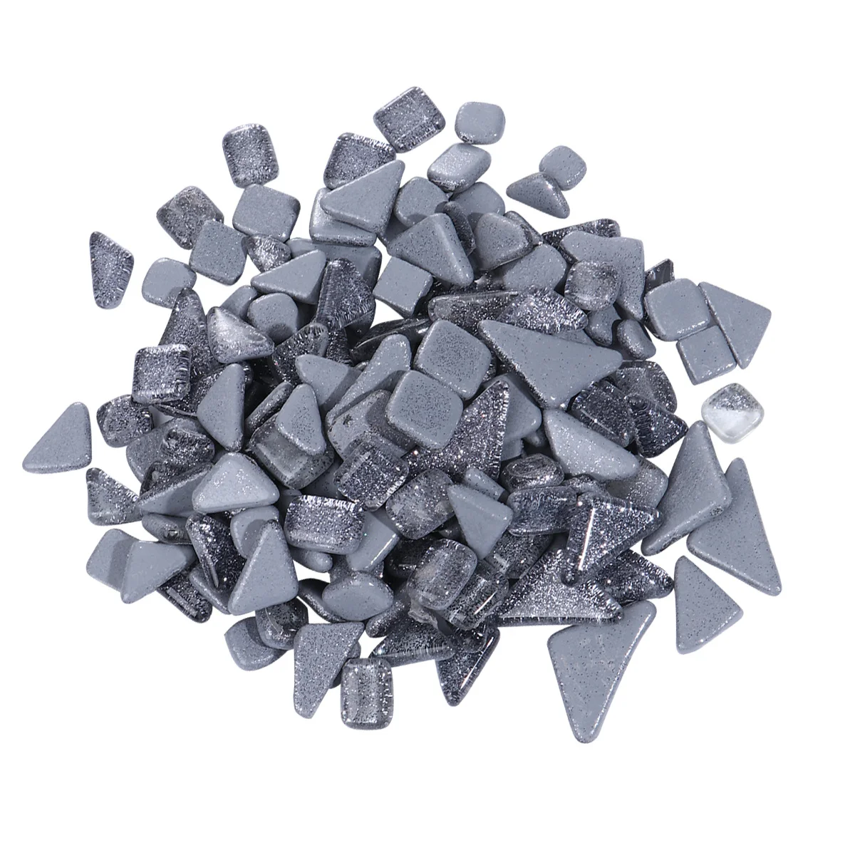 500 جرام رمادي كريستال زجاج غير منتظم السلس فسيفساء الأحجار دائم مقاومة للحرارة ديكور Craft بها بنفسك الحرفية الطراز الحديث مقاومة للماء #2
