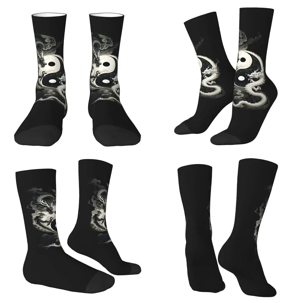 

Yin Yang Dragon Mythology Art Socks Sweat Absorbing Stockings All Season Long Accessories for Man's Woman's Birthday Present