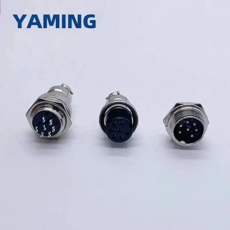 10pcs GX16 Metal Aviation Socket Coupler Male-Female Connector 2/3/4/5/6/7/8/9 Core Electric Cable Terminal Fix Butt Mobile Type - view 6