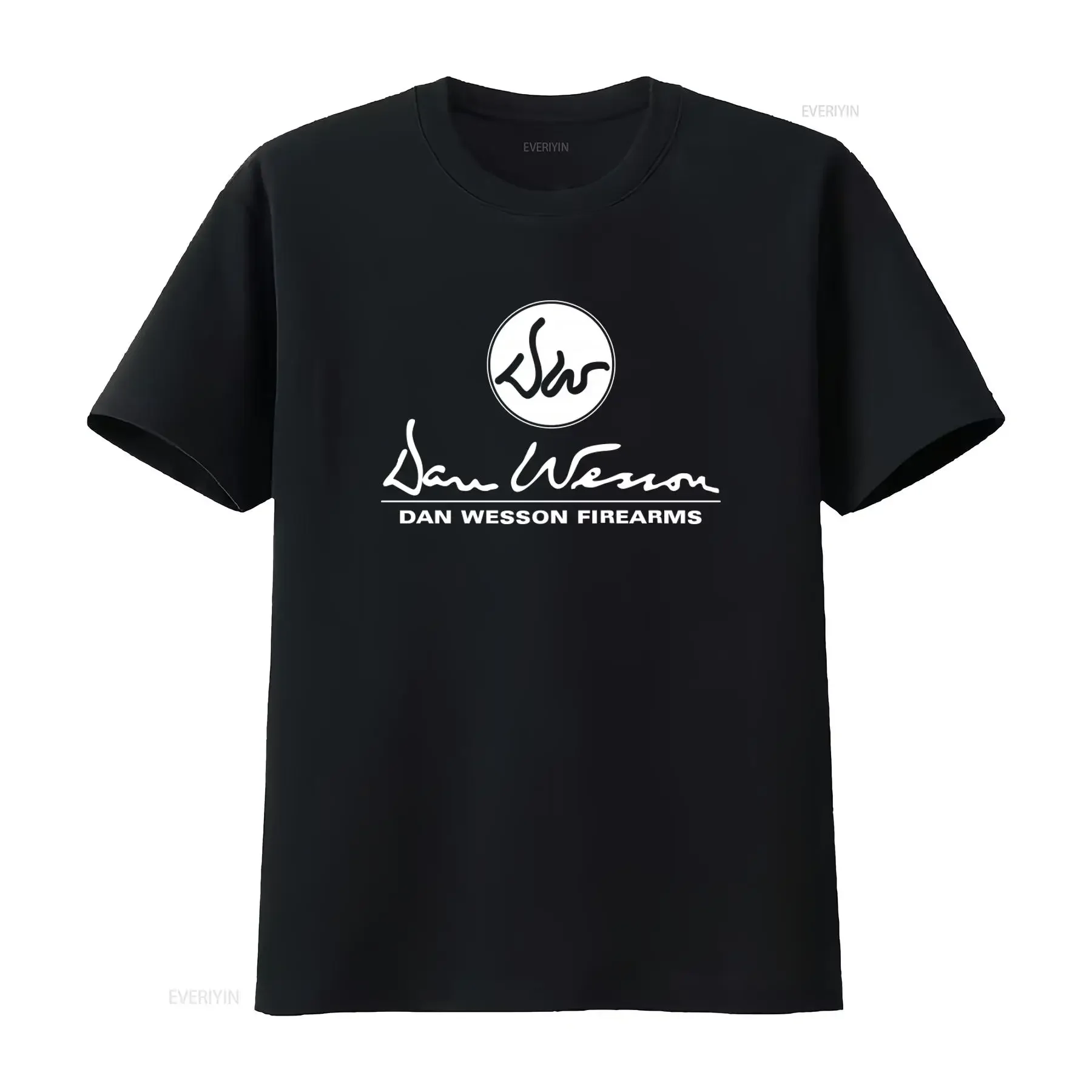 Camiseta negra con logotipo de Dan Wesson Firearms Guns para hombre, talla S 5XL, estilo vintage, lavado, elástico, ropa de calle de moda, unisex